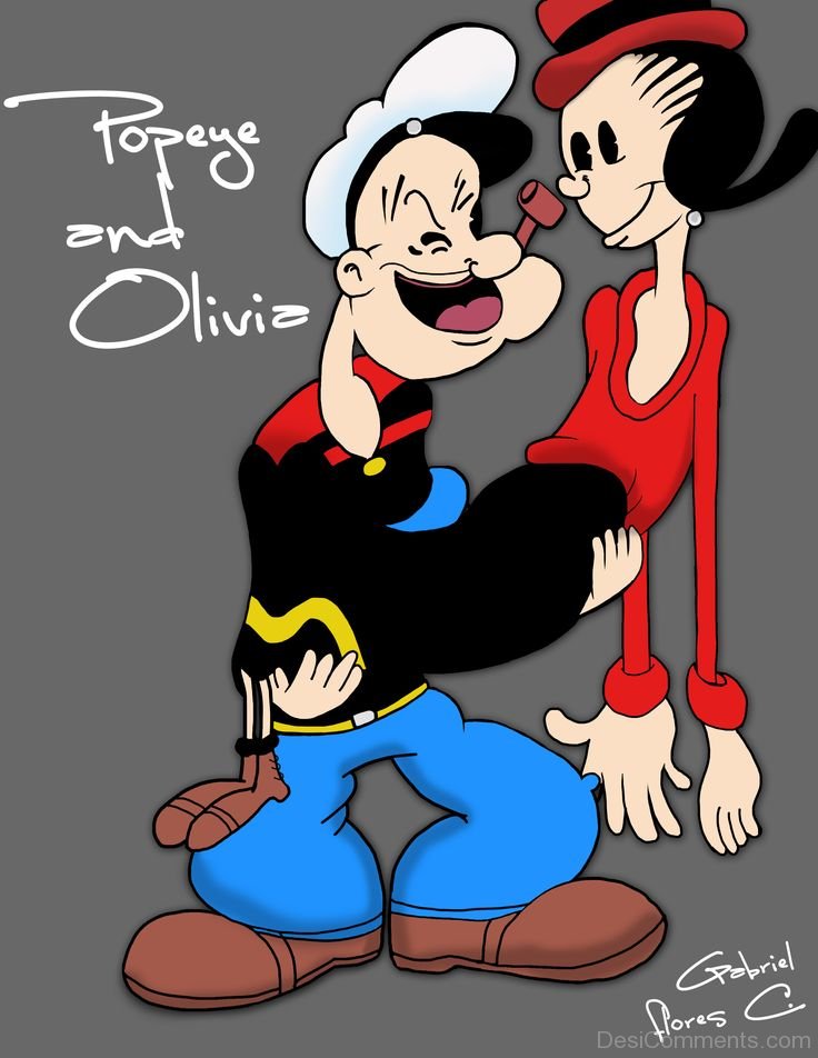 Popeye Holding Olive Oyl Desi Comments