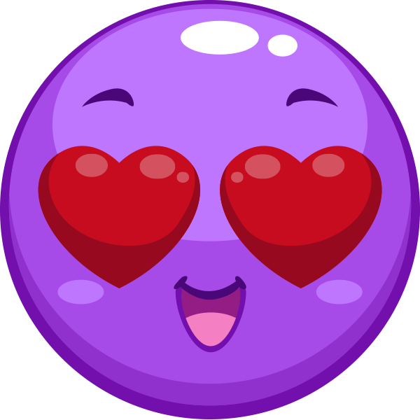 Purple Love Smiley
