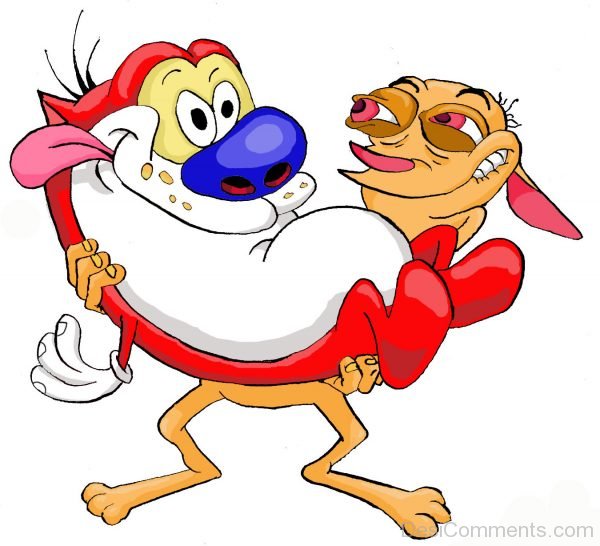 Ren Holding Stimpy