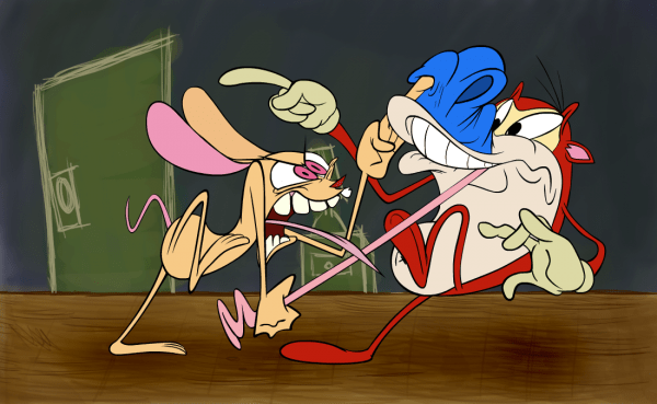 Ren & Stimpy Looking Angry