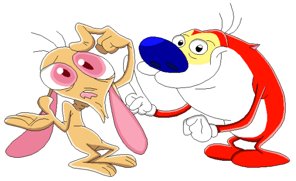 Ren & Stimpy Thinking Something