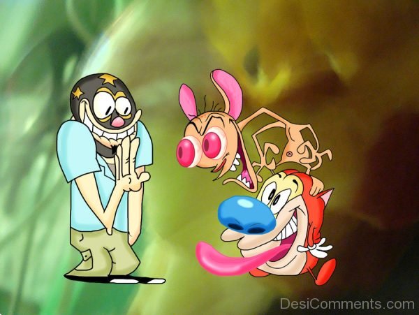 Ren & Stimpy With Friend