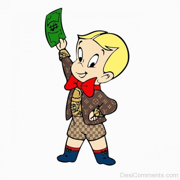 Richie Rich Holding Dollar Image