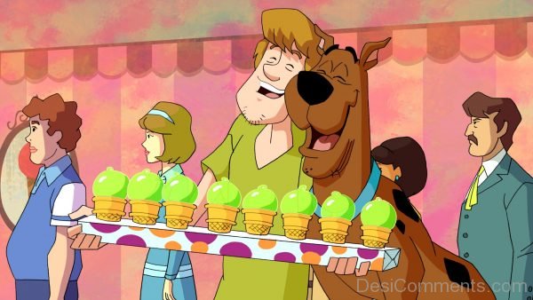Scooby Doo And Shaggy Holding Ice Cream