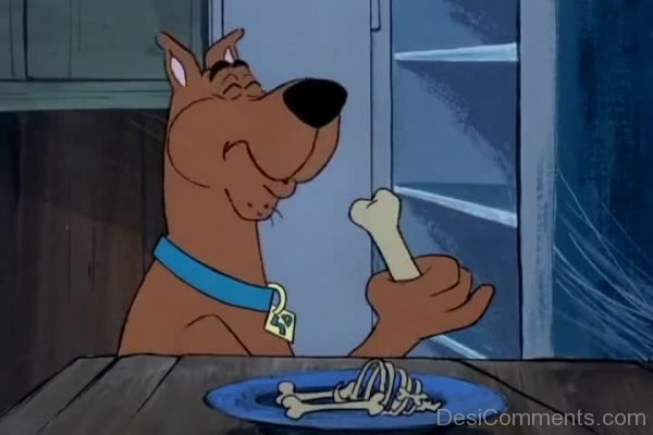 Scooby Doo Holding Bone