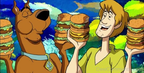 Scooby Doo Holding Burger