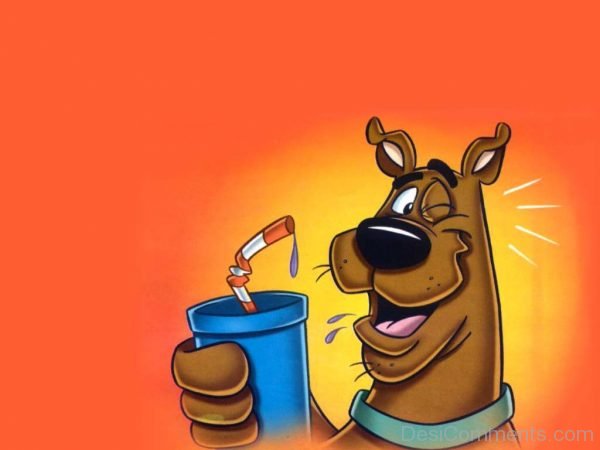 Scooby Doo Holding Juice