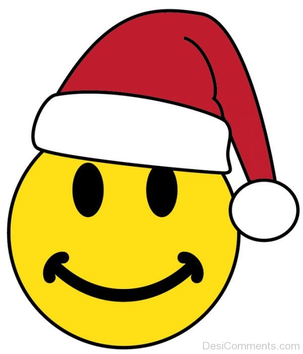 Smiley Wearing A Santa Hat
