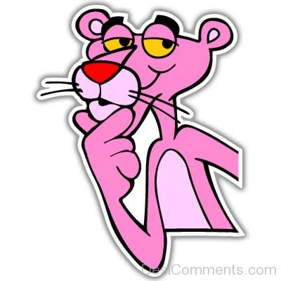 Sticker Of Pink Panther