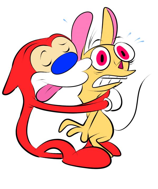 Stimpy Hugging Ren