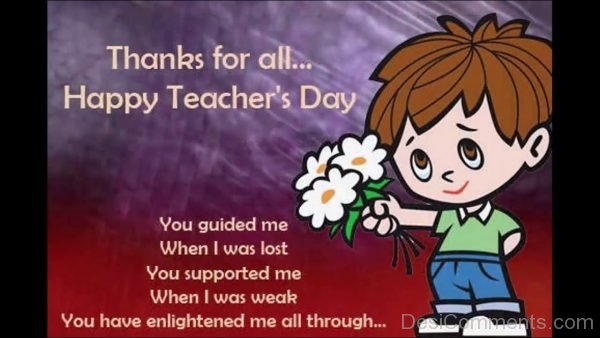 Thanks For All Happy Teacher's Day