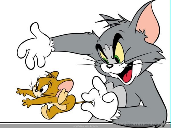 Tom Holding Jerry Tail