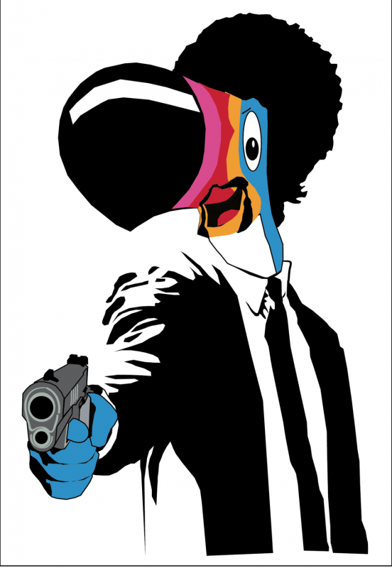 Toucan Sam Holding Gun