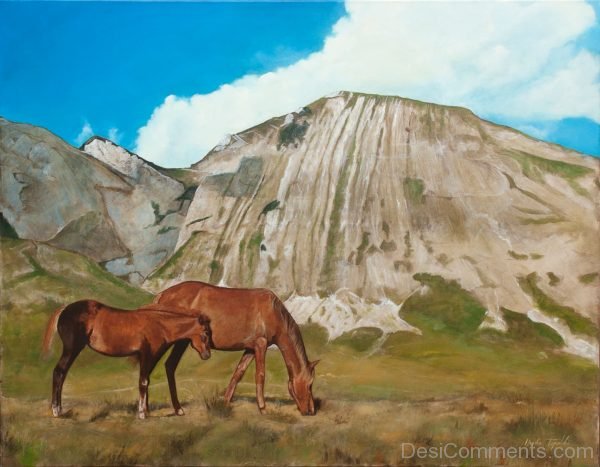 Wild Horse Oil Painting
