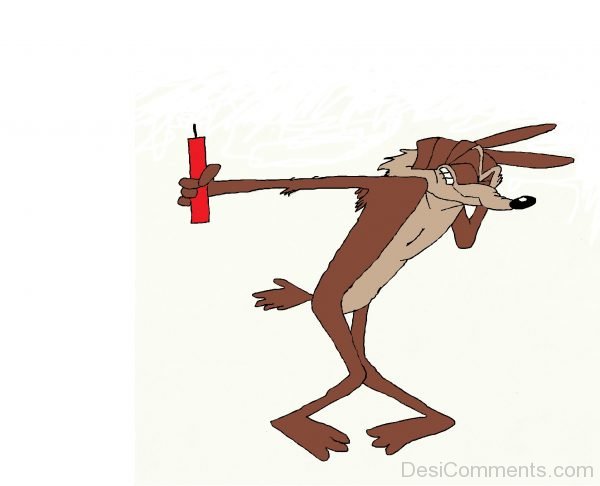 Wile E. Coyote Holding Bomb