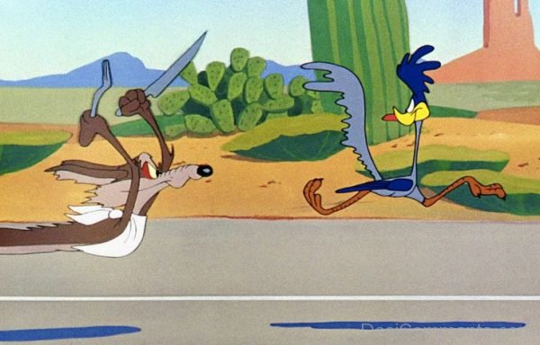 Wile E. Coyote Holding Knife