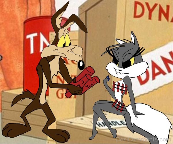 Wile E. Coyote Holding Something