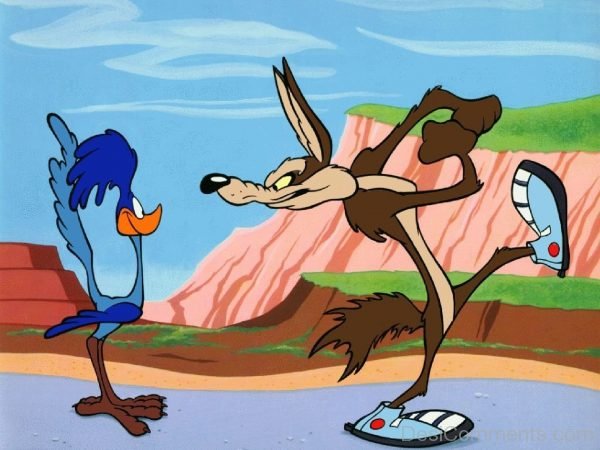 Wile E. Coyote With Road Runner