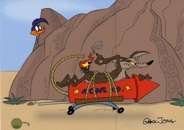Wile E. Coyote With Rocket