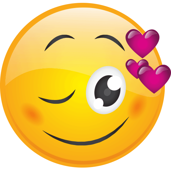 Cute Wink Emoji Png