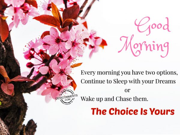 Good Morning, Every Morning You Have To Option