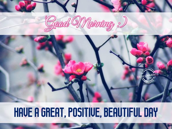 Good Morning Have A Great Positive, Beautiful Day