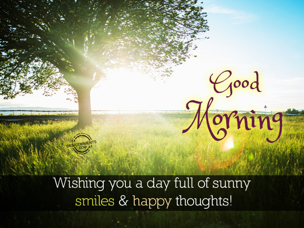 Wishing You A Day Full of Sunny Smiles and Happy Thoughts - Good Morning.