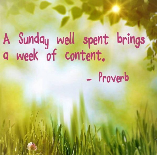 A Sunday Well Spent Brings A Week Of Content