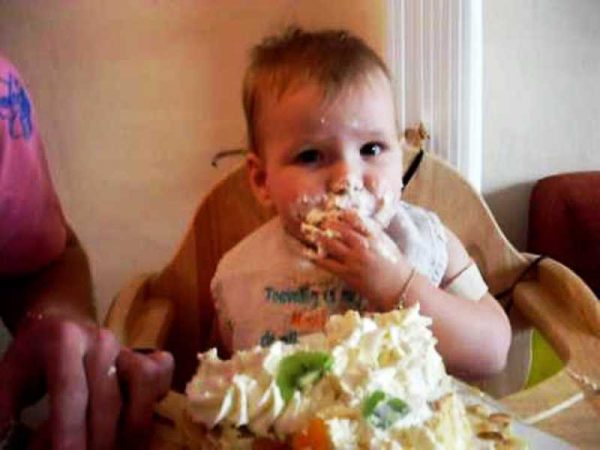 Baby Eating Cake