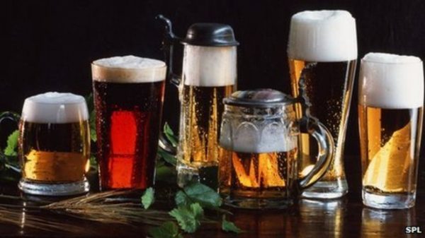 Beer Glasses With Mint