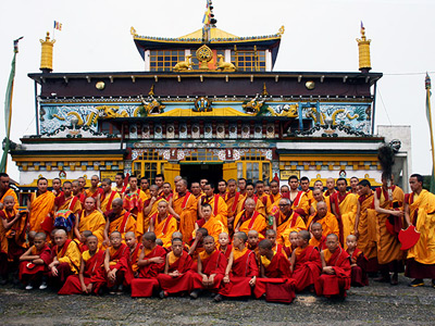 Buddhist Monks At Temple