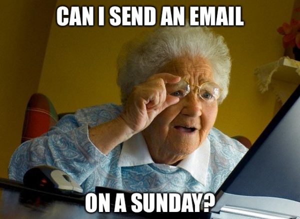 Can I Send An Email On A Sunday