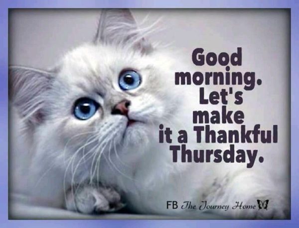 Good Morning Lets Make It A Thankful Thursday