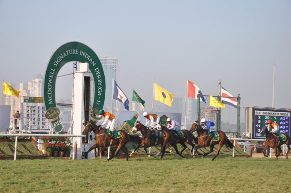 Horse Race In Indian Derby Weekend Day