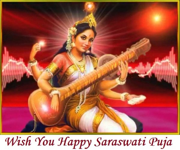 Lovely Image Of Saraswati Puja