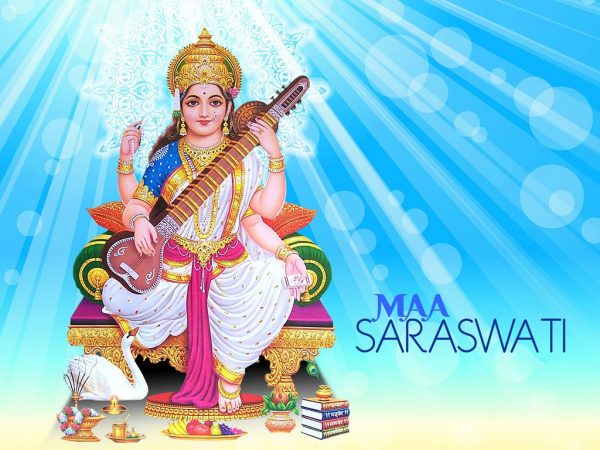 Nice Image Of Maa Saraswati