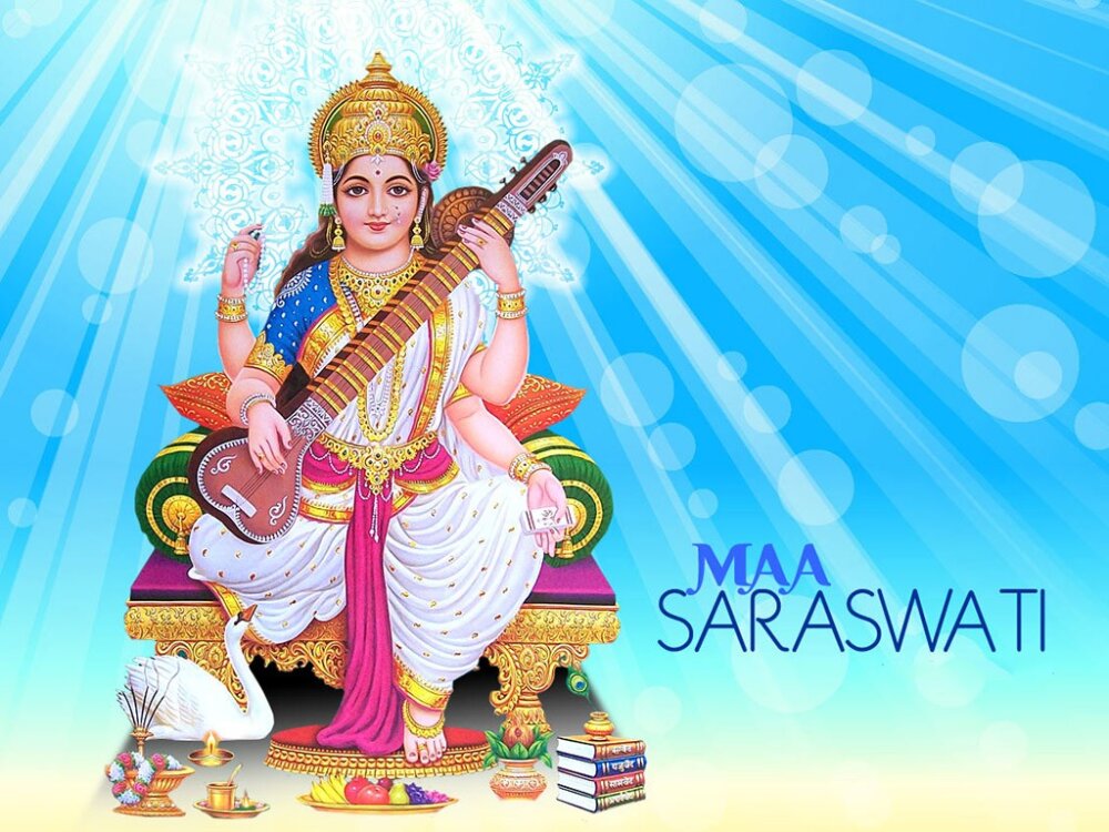 Nice Image Of Maa Saraswati - DesiComments.com