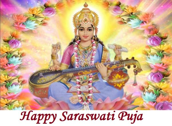 Nice Pic Of Happy Saraswati Puja