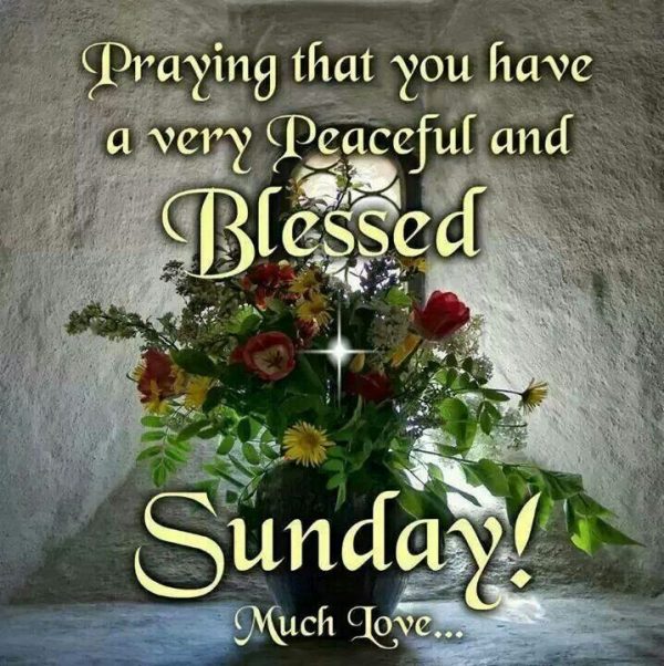 Praying That You Have A Very Peaceful And Blessed Sunday