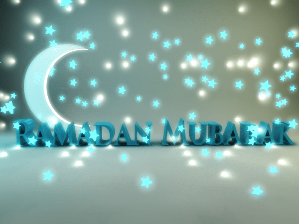 Ramadan Mubarak With Moon And Star