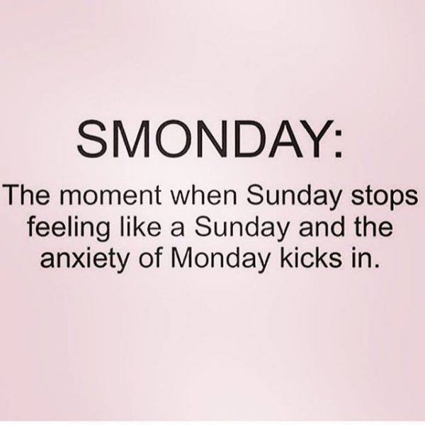 The moment when Sunday stops feeling