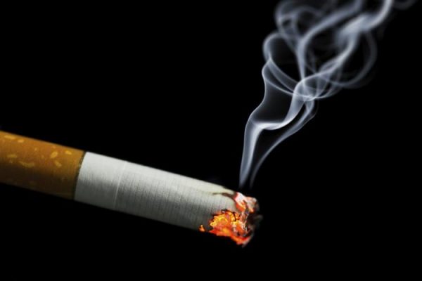 Burning Cigarette Smoke