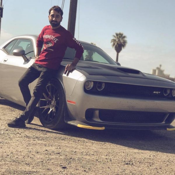 Manna Dhillon Giving Pose With Car