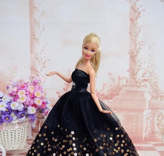 black dress barbie doll