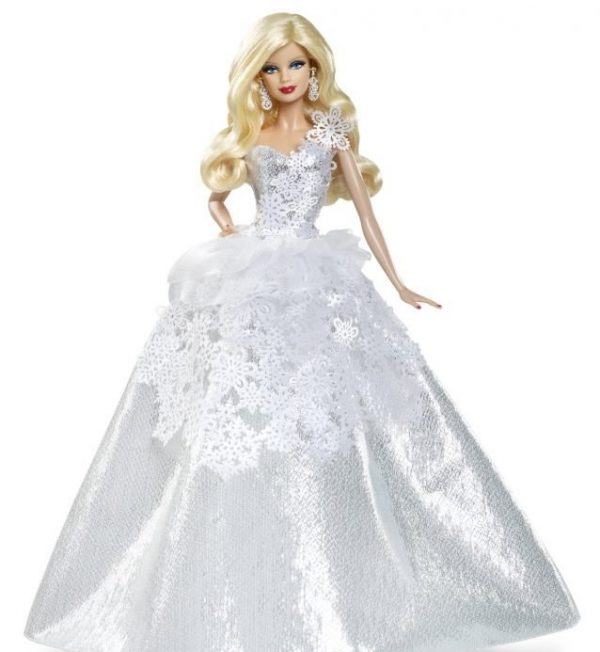 Barbie Doll Wearing White Dress