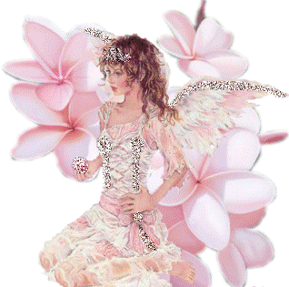 Beautiful Angel With Flowers Design