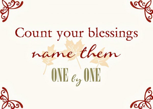 Count Your Blessings Name Them One By One