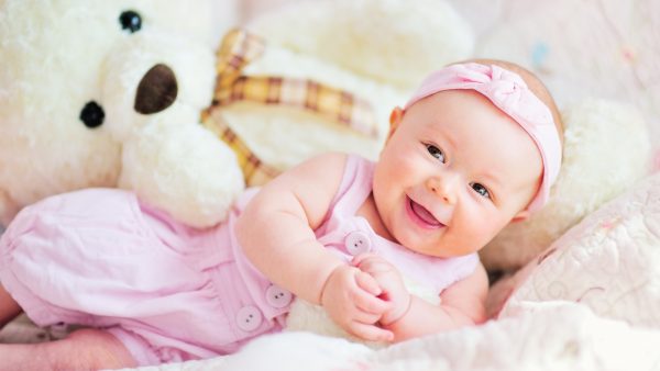 Cute Baby With Teddy Bear