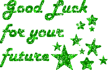 Good Luck For Your Future Green Glitter