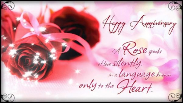 Happy Aniversary A Rose Speaks Of Love Silently